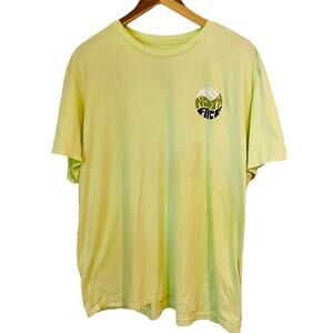 The North Face Logo T-Shirt Men’s XXL Lime Yellow Classic Retro Circular Design